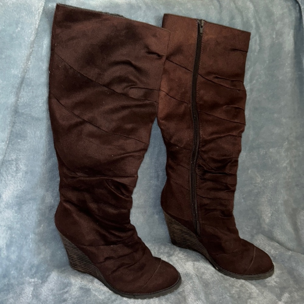 Carlos Santana Brown Wedge Boots